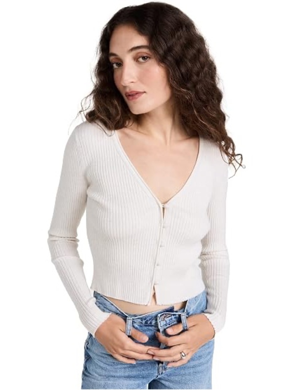 Rebecca Taylor Merino Wool Cropped Button Front Cardigan Size Small